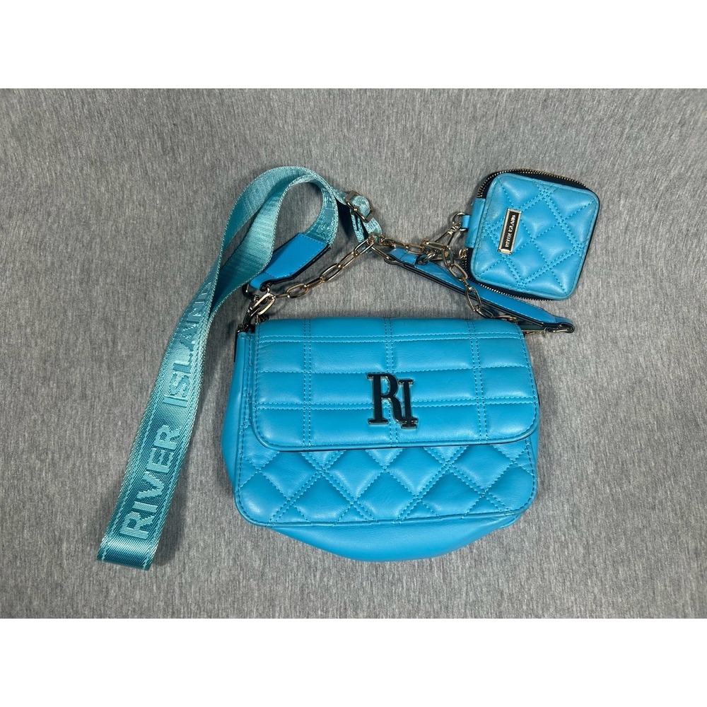 River Island Quilted Crossbody Bag with Detachable Coin Purse